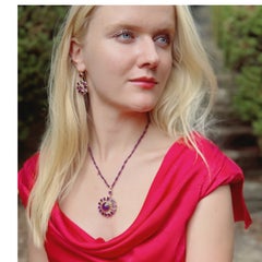 Emma Chapman Limited Edition Amethyst Dangle Earrings in Gold Plate