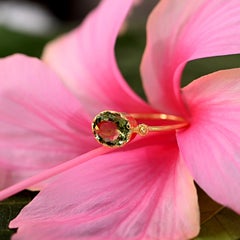 Emma Chapman 14k Yellow Gold Green Tourmaline Stacking Ring