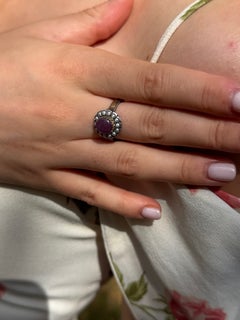 Emma Chapman 18k Gold Silver Star Ruby Pearl Cocktail Ring, UK