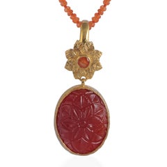 Emma Chapman Carnelian Silver Gold Vermeil Pendant