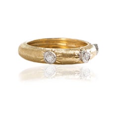 Yellow Gold Ring with White Diamonds by Opera, Italian Attitude