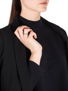White Gold Ring with Tsavorite by Opera, Italian Attitude