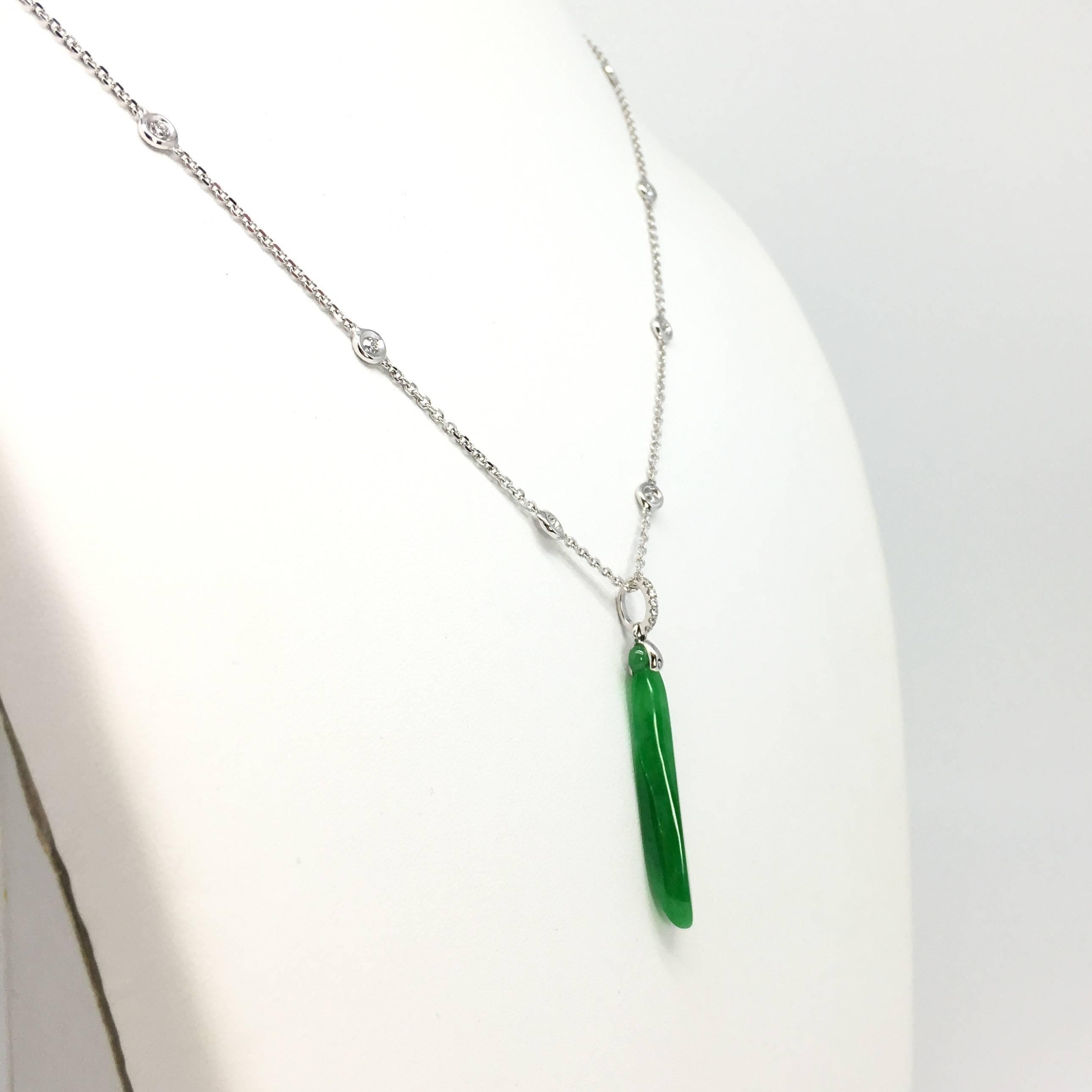 chinese green stone necklace