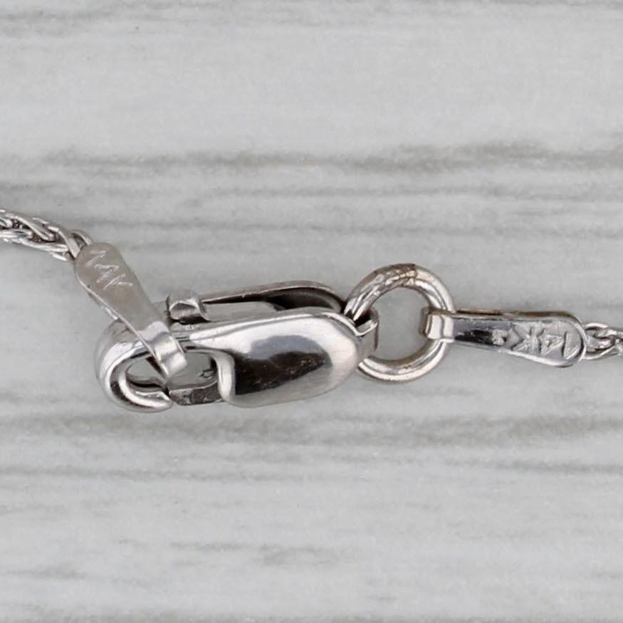 Femenino o masculino 0.76ctw Diamond Open Heart Collar Colgante 14k Oro Blanco 16