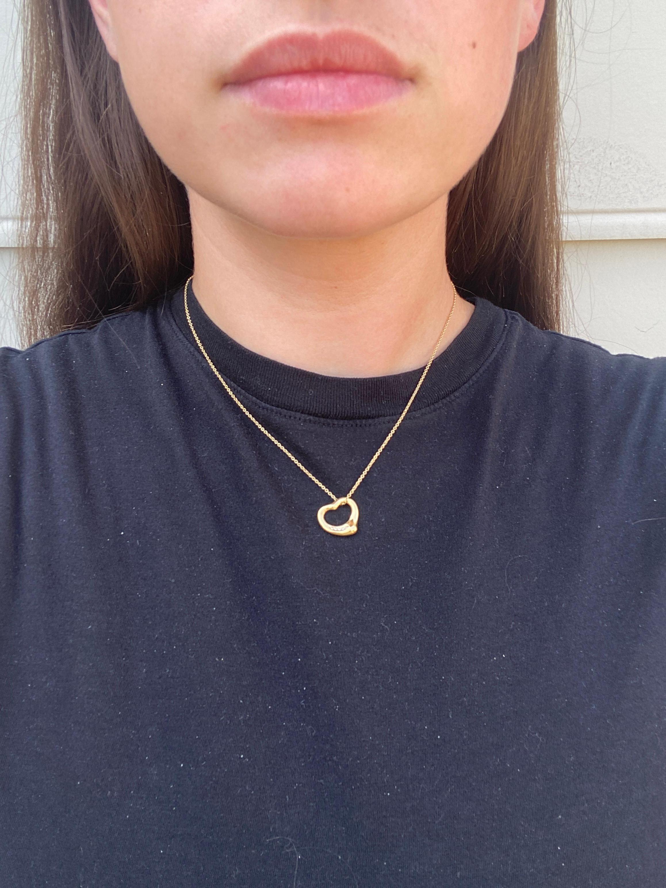 Collana con catena a cuore con diamanti Elsa Peretti for Tiffany & Co. in vendita 3