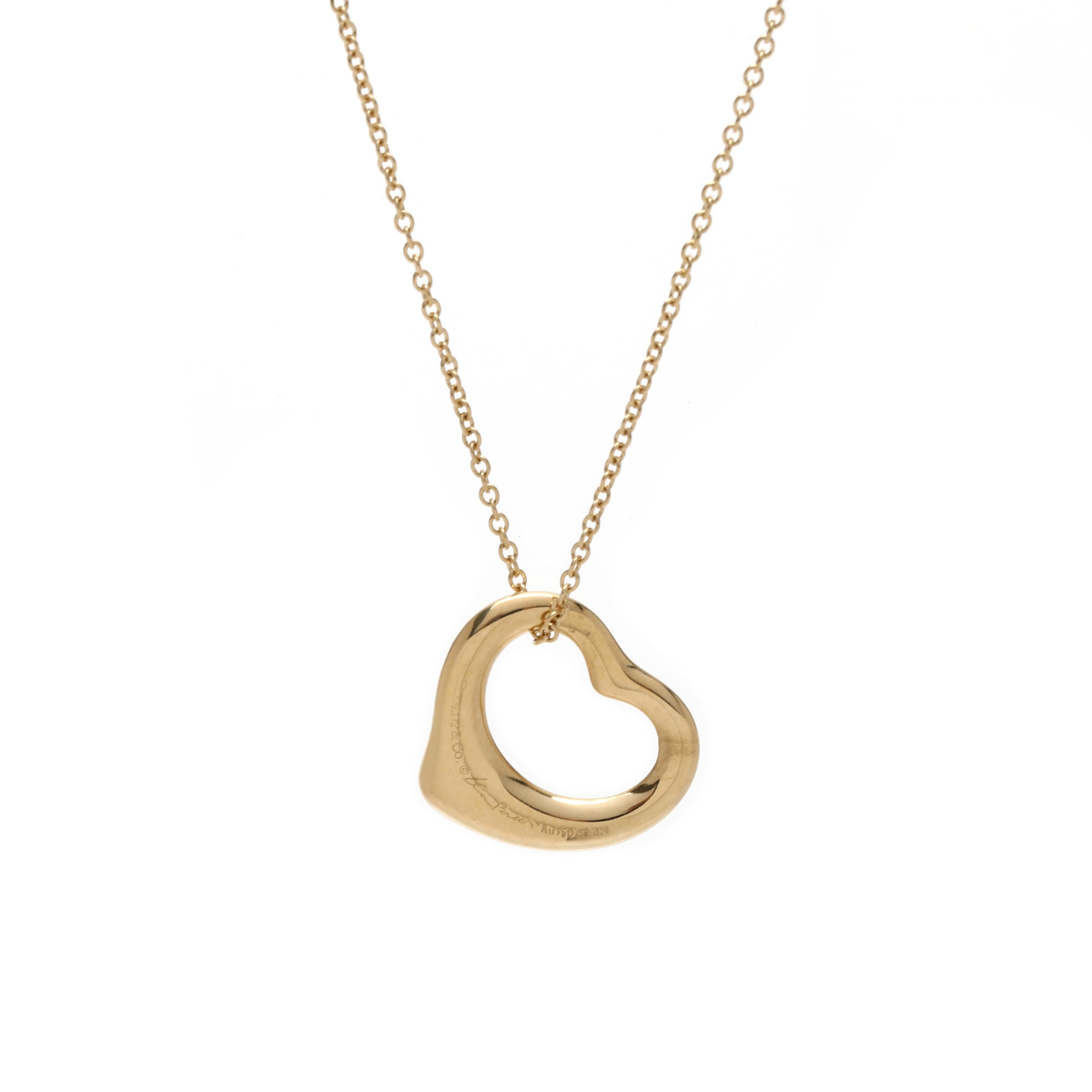 Collana con catena a cuore con diamanti Elsa Peretti for Tiffany & Co. in vendita