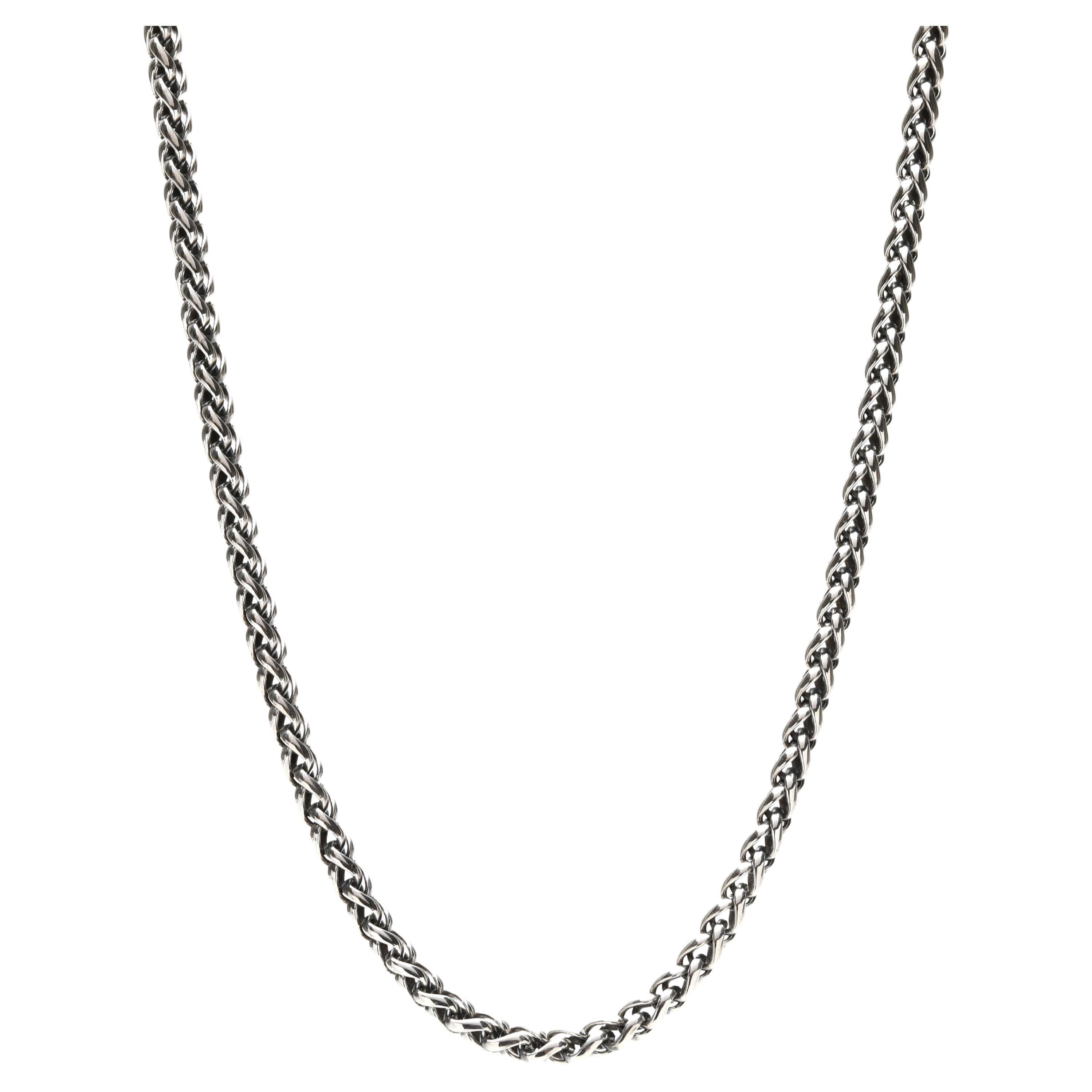 Collana a catena David Yurman, A. Silver, lunghezza 17 pollici in vendita
