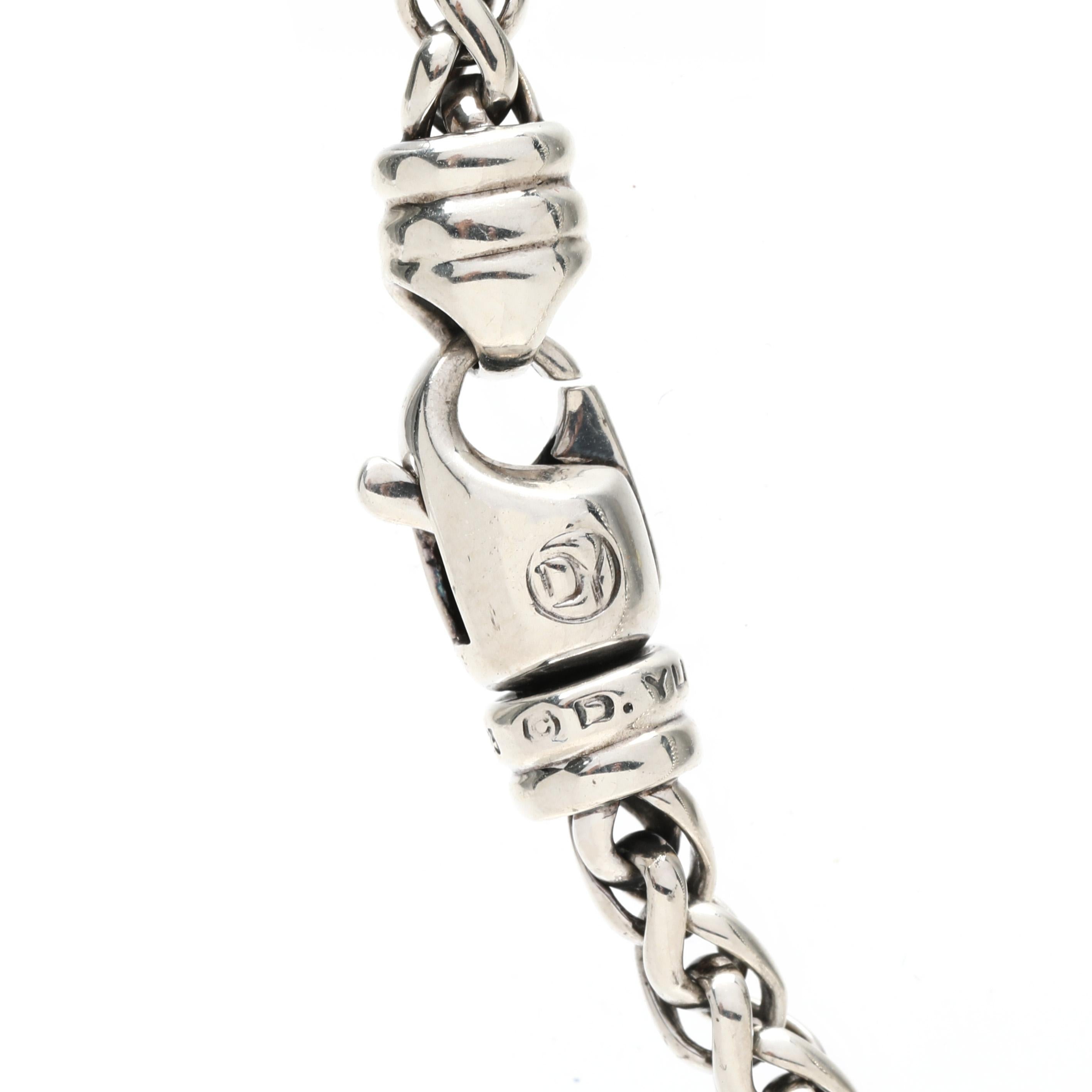 da uomo o donna Collana a catena David Yurman, A. Silver, lunghezza 17 pollici in vendita