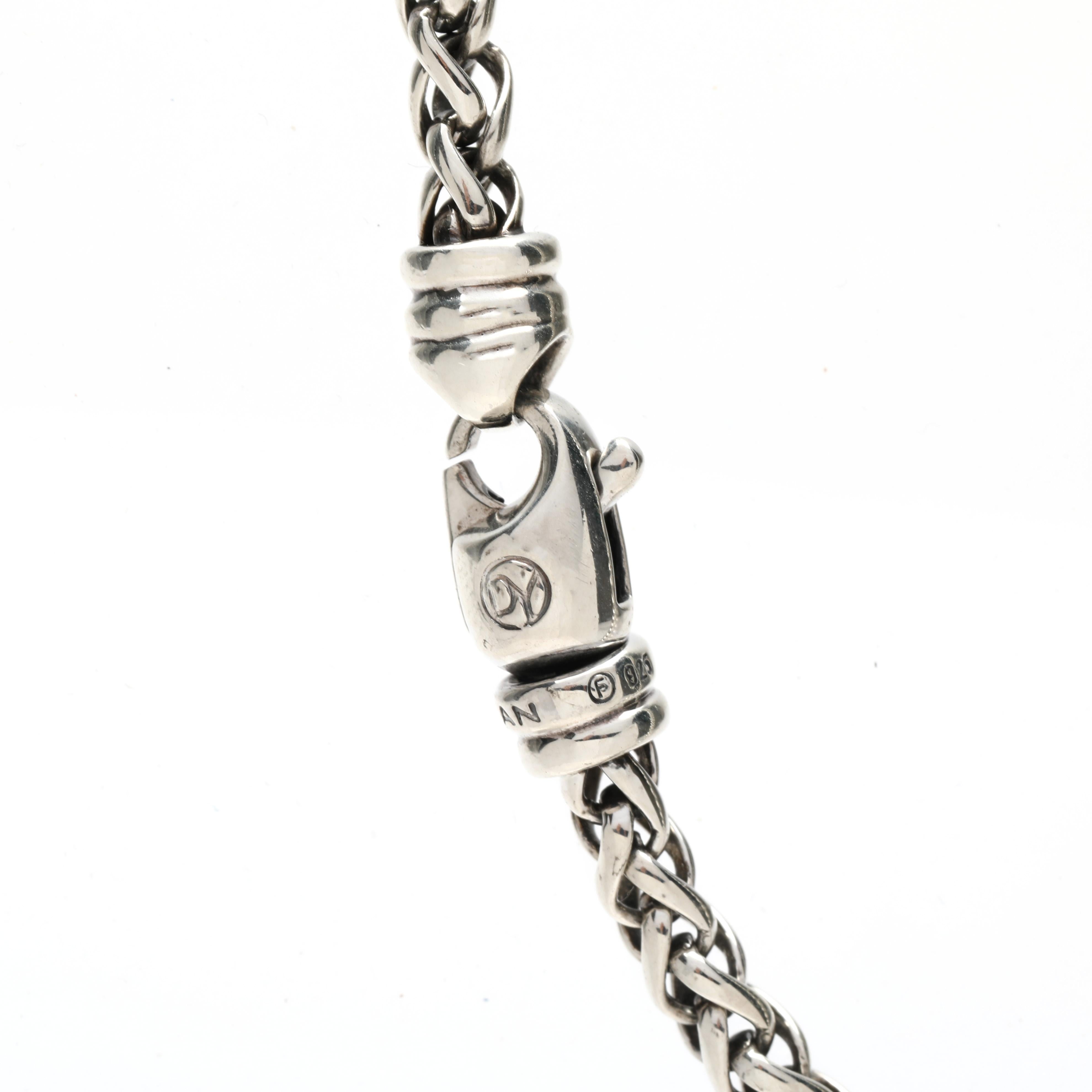 Collana a catena David Yurman, A. Silver, lunghezza 17 pollici In condizioni buone in vendita a McLeansville, NC