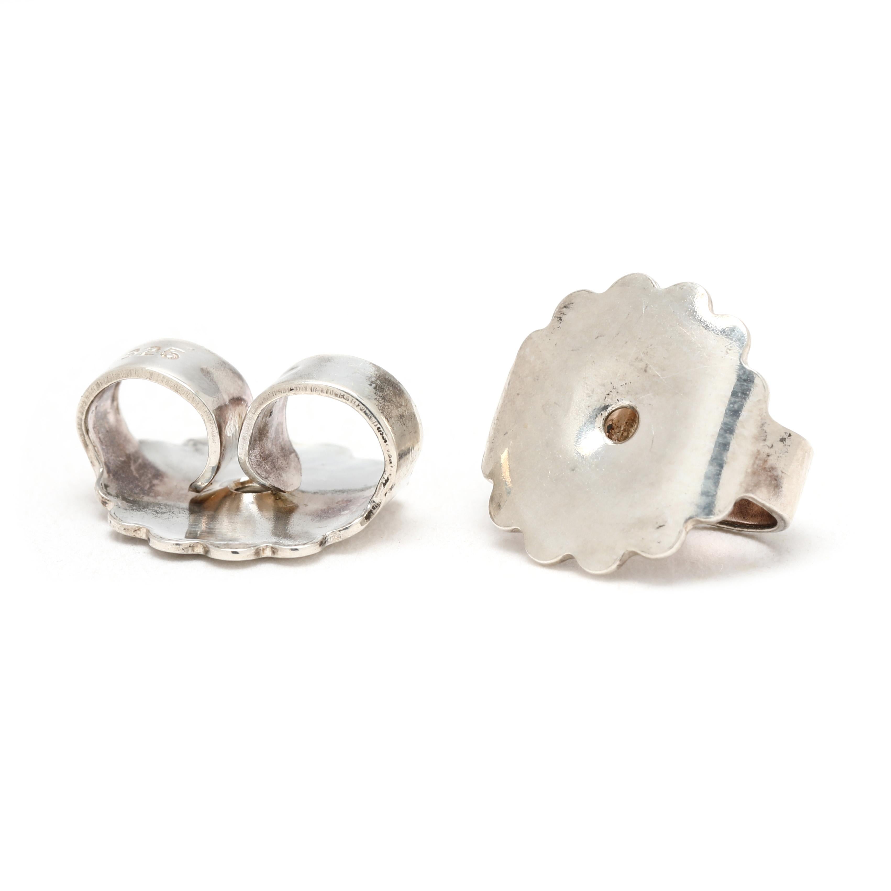 Taglio rotondo David Yurman Orecchini con perno in Topazio Blu da 0,60ctw, Argento 14k, David Goldes in vendita