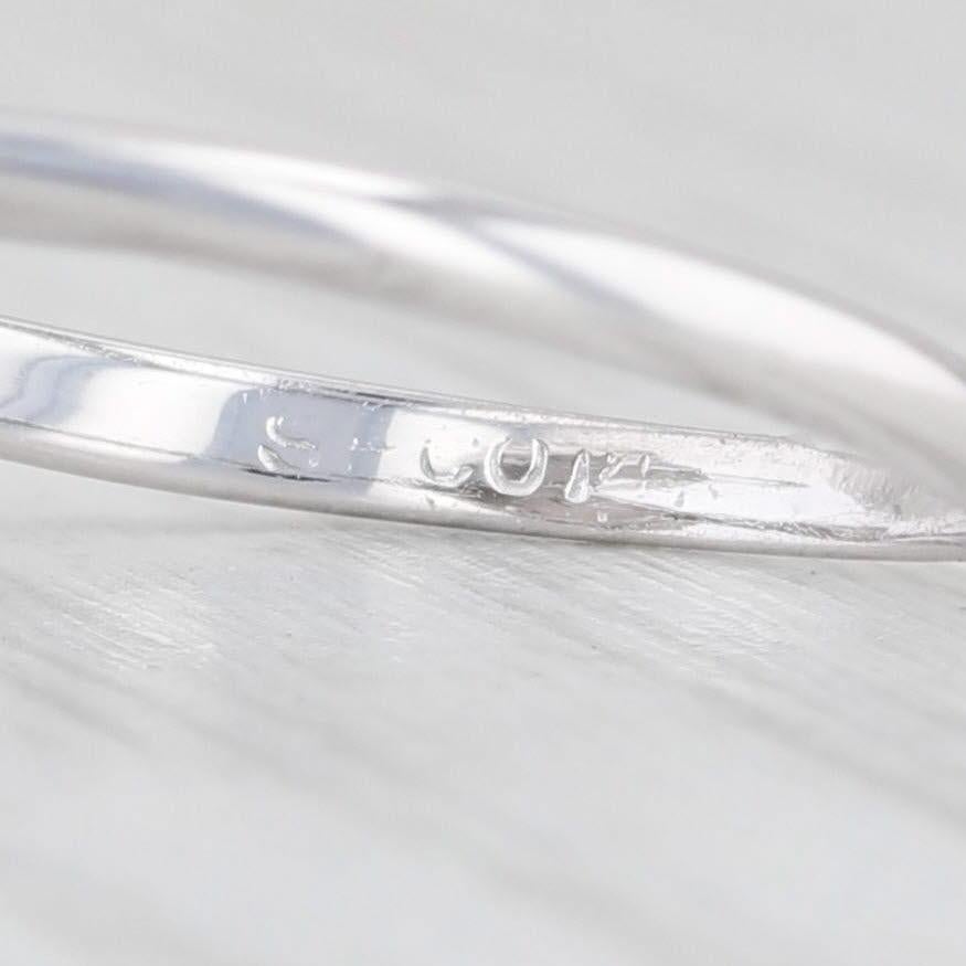 Anello a grappolo con diamanti da 0,79ctw in oro bianco 14k, misura 6,75 per il fidanzamento in vendita 2