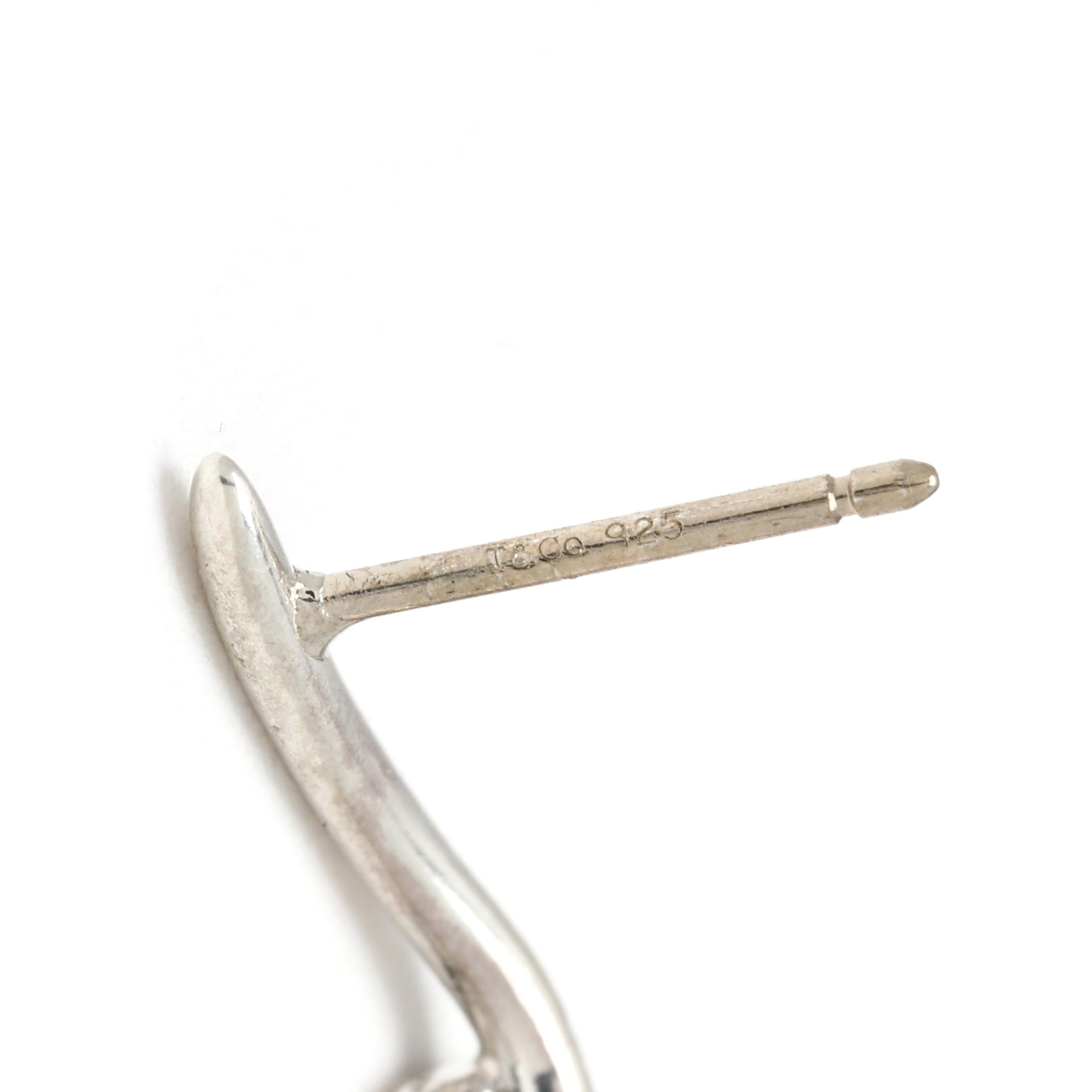 Perlina Tiffany & Co. Orecchini pendenti di quarzo rosa, A. Silver, lunghezza 1,5 pollici in vendita