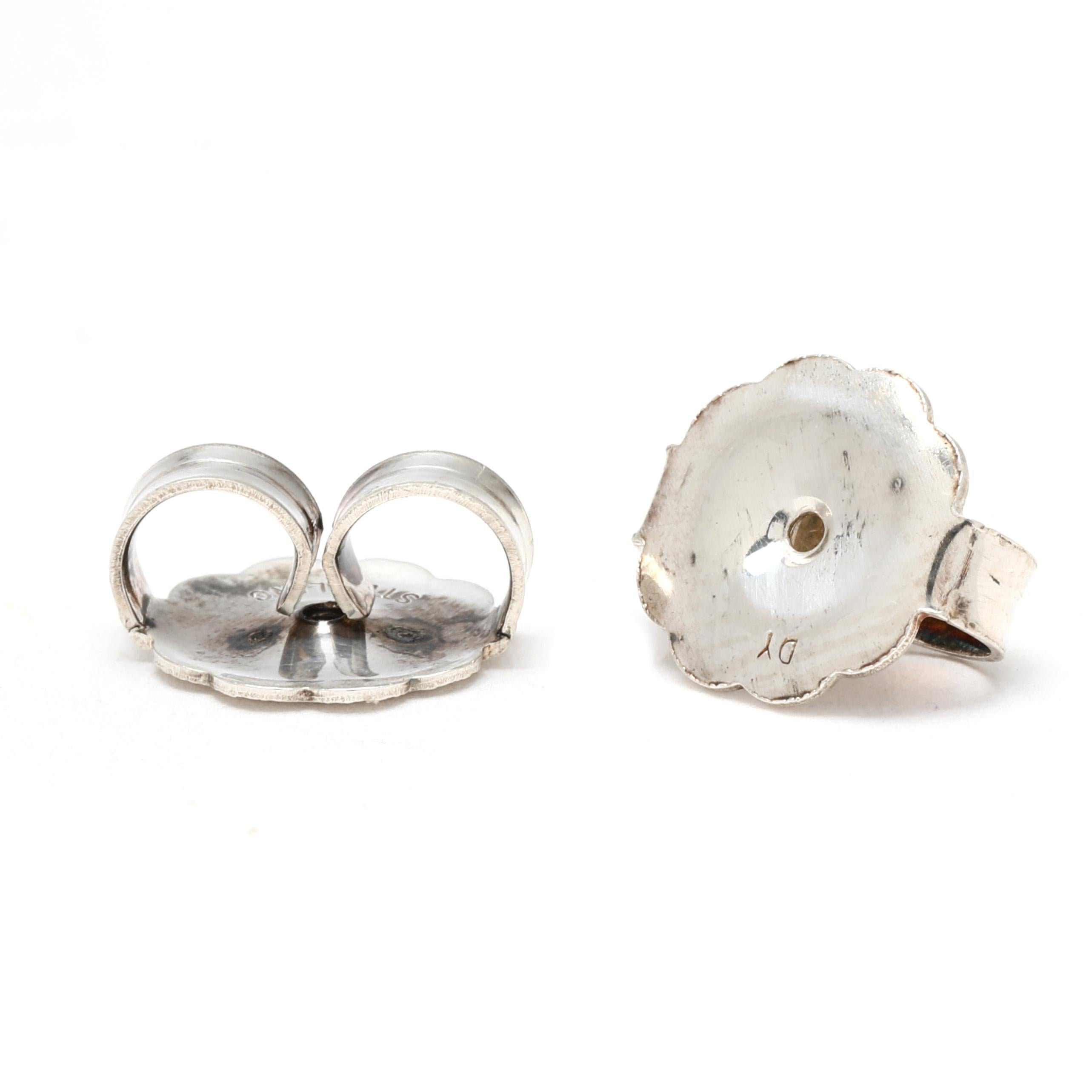 da uomo o donna Orecchini David Yurman, argento sterling e oro giallo 18k, lunghezza 0,5 pollici in vendita