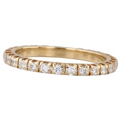 0.54ctw Diamond Eternity Ring Or jaune 18k Taille 5 Wedding Band Stackable