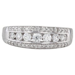 1ctw Diamant Hochzeit Jahrestag Band 14k Weißgold Größe 12,5 Ring