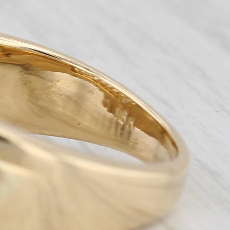 Anello con diamante baguette da 1,04 ct. in oro giallo 18k, misura 6,75, fascia sagomata in vendita 3