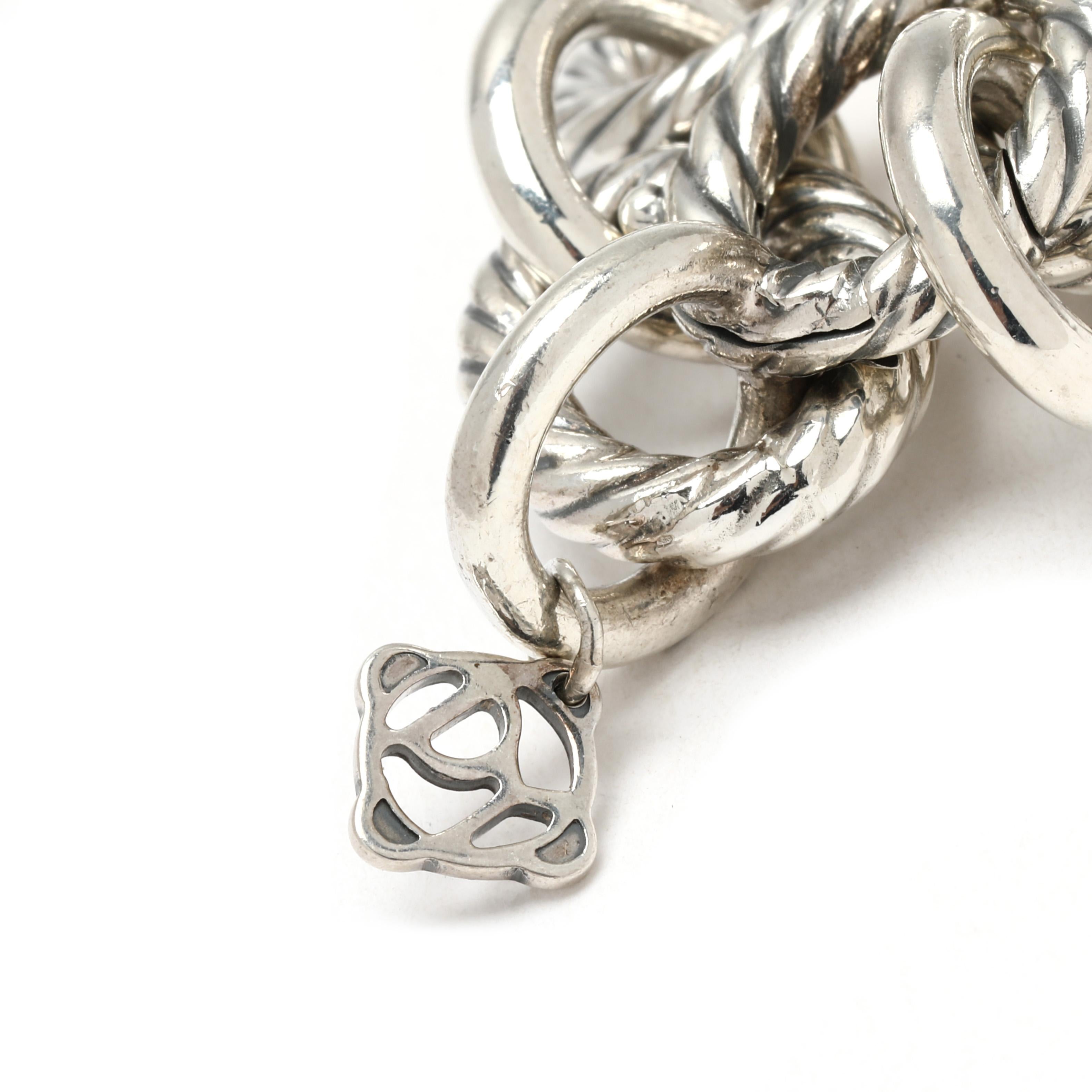 Pulsera de cadena de eslabones ovalados David Yurman, plata de ley, longitud 7,25 pulgadas en Bueno estado para la venta en McLeansville, NC