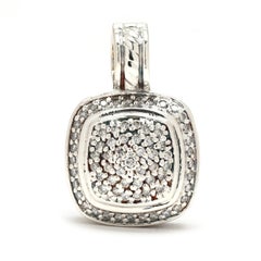 David Yurman .50ctw Diamant-Cluster-Anhänger, Sterling Silber, Albion Collection'S