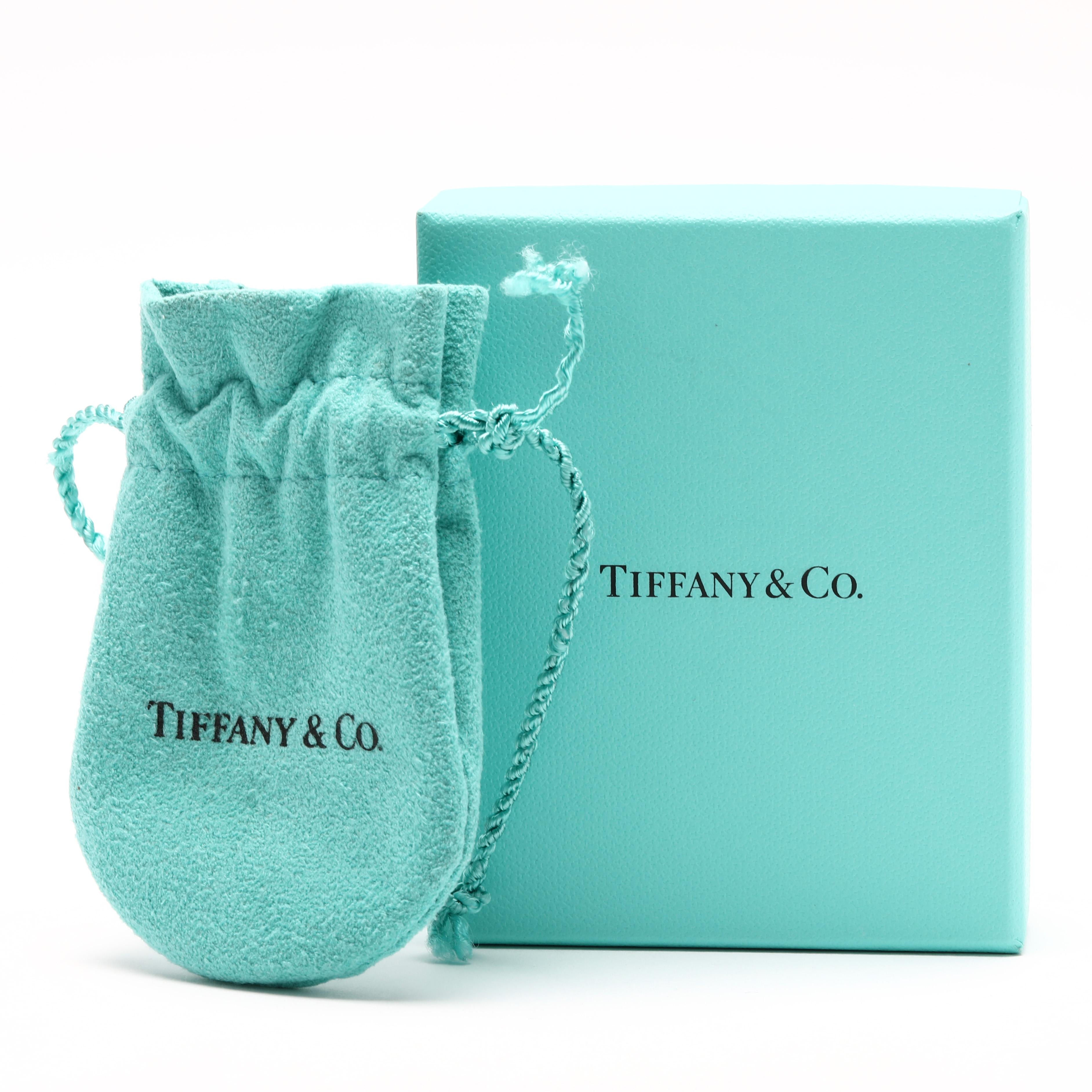 da uomo o donna Bracciale Charm Tiffany & Co. con cuore, A. Silver, lunghezza 6,75 pollici in vendita