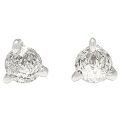 Pendientes minúsculos de diamantes de 0,33 ctw, oro blanco de 14k, Crown of Light