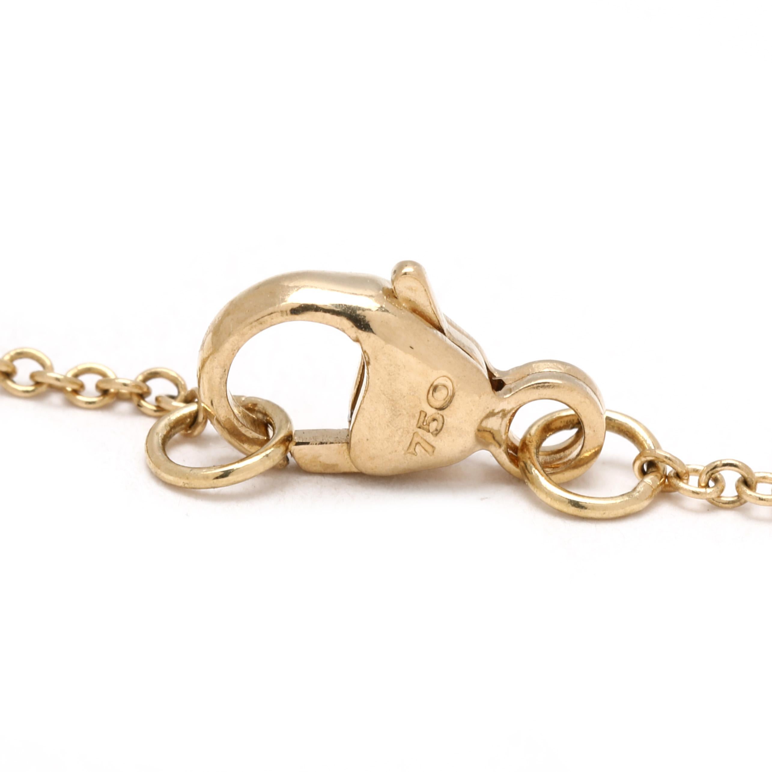 David Yurman Collier à croissant en or jaune 18 carats avec diamants et saphirs jaunes, 18 pouces Unisexe en vente