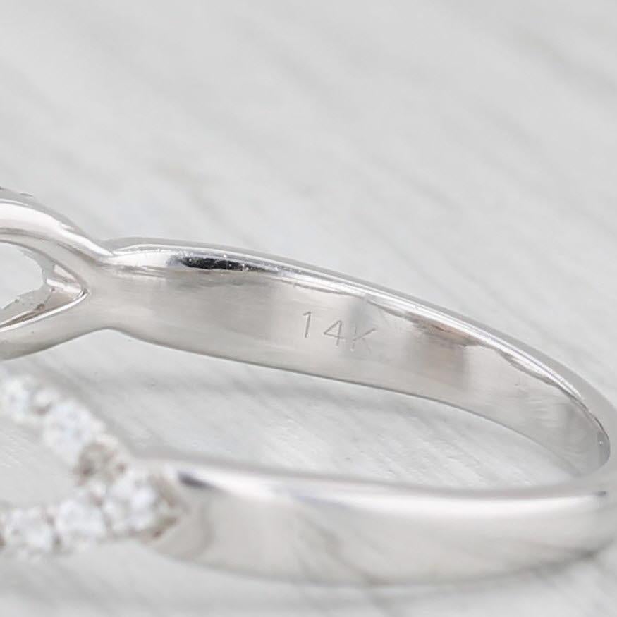 Anello aureolato con zircone marrone da 1,08 ct. in oro bianco 14k, misura 7,25, fidanzamento in vendita 3