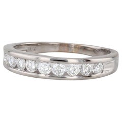 0,30ctw Diamond Wedding Band 14k Weißgold Größe 7,25 stapelbar Ring