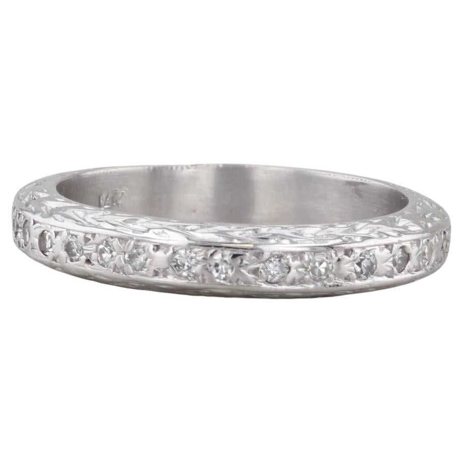 0,24ctw Diamant Eternity Wedding Band 14k Weißgold stapelbar Jahrestag Ring