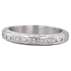 0.24ctw Diamond Eternity Wedding Band 14k White Gold Stackable Anniversary Ring