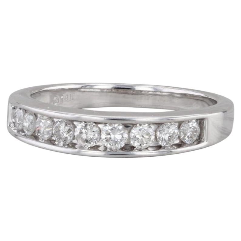 Diamant-Ehering mit 0,40 Karat, 14 Karat Weißgold, Größe 8,25, kombinierbar, zum Jubiläum im Angebot