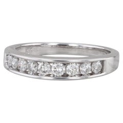 0.40ctw Diamond Wedding Band 14k White Gold Size 8.25 Stackable Anniversary