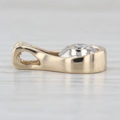0.50ct Diamond Solitaire Teardrop Pendant 14k Yellow White Gold