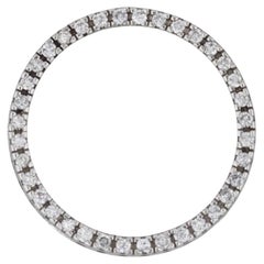 0.47ctw Diamond Eternity Circle Pendant 14k White Gold Floating Drop