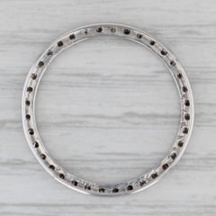 0.47ctw Diamond Eternity Circle Pendant 14k White Gold Floating Drop