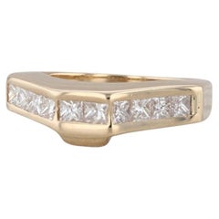 0.55ctw Diamond Wedding Band 14k Yellow Gold Size 5 Stackable Anniversary Ring