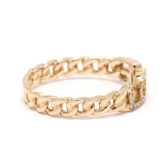 0.12ctw Diamond LOVE Band Ring, 14k Yellow Gold, Ring Size 7