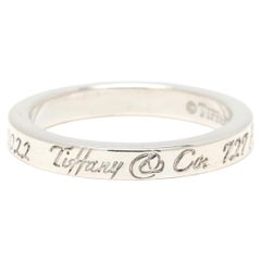 Tiffany & Co New York Engraved Band Ring, Sterling Silver, Ring Size 5.75