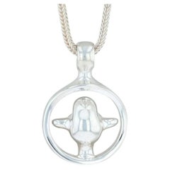 Vladimir Peter Bird Pendant Necklace Sterling Silver 26" Wheat Chain WLADIS