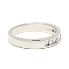 0.45ctw Diamond Band Ring, Platinum, Ring Size 8, Stackable