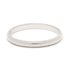 Thin Stackable Band Ring, Platinum, Ring Size 6