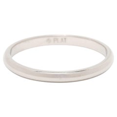 Thin Stackable Band Ring, Platinum, Ring Size 6