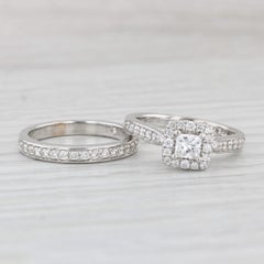 Leo Bridal Collection 0.84ctw Diamond Engagement Ring Wedding Band 14k Gold