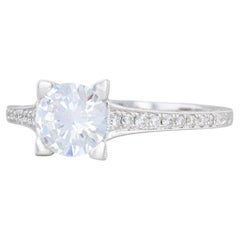 New Beverley K Semi Mount Engagement Ring Diamond 14k Gold Size 7 Cathedral