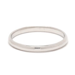 Thin Plain Band Ring, Platinum, Ring Size 6.5, Stackable