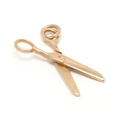 Dainty Scissors Charm, 14k Yellow Gold, Length 7/8 in