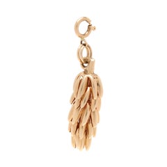 1950s Bunch of Bananas Charm, 14k Yellow Gold, Length 1.5 in