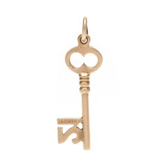 Vintage British Hallmarks 21 Key Charm, 9k Yellow Gold, Length 1 1/8 in