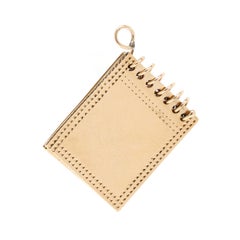 1950s "This is my Life" Book Charm, 14k Yellow Gold, Length .75 in