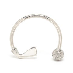 Tiffany & Co Golf Theme Key Chain, Sterling Silver, Length 1.5 in