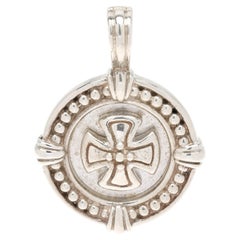 Slane Maltese Cross Enhancer, Sterling Silver, Length 1.38 in